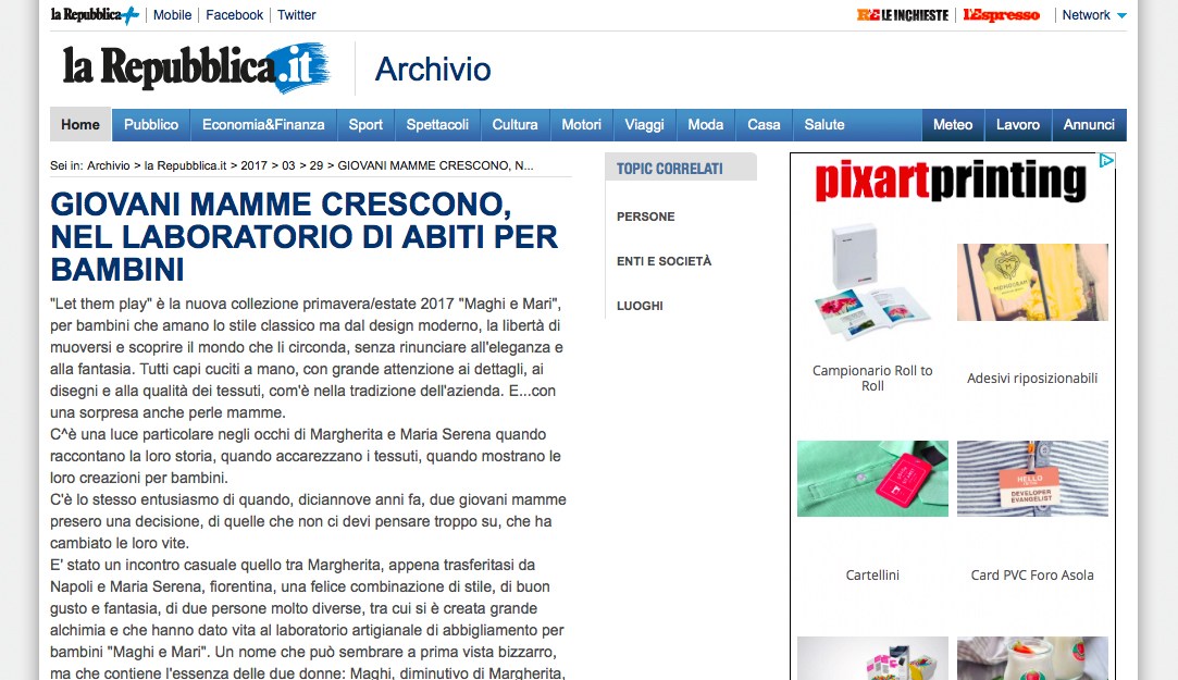 Parlano di noi: Maghi e Maci su La Repubblica