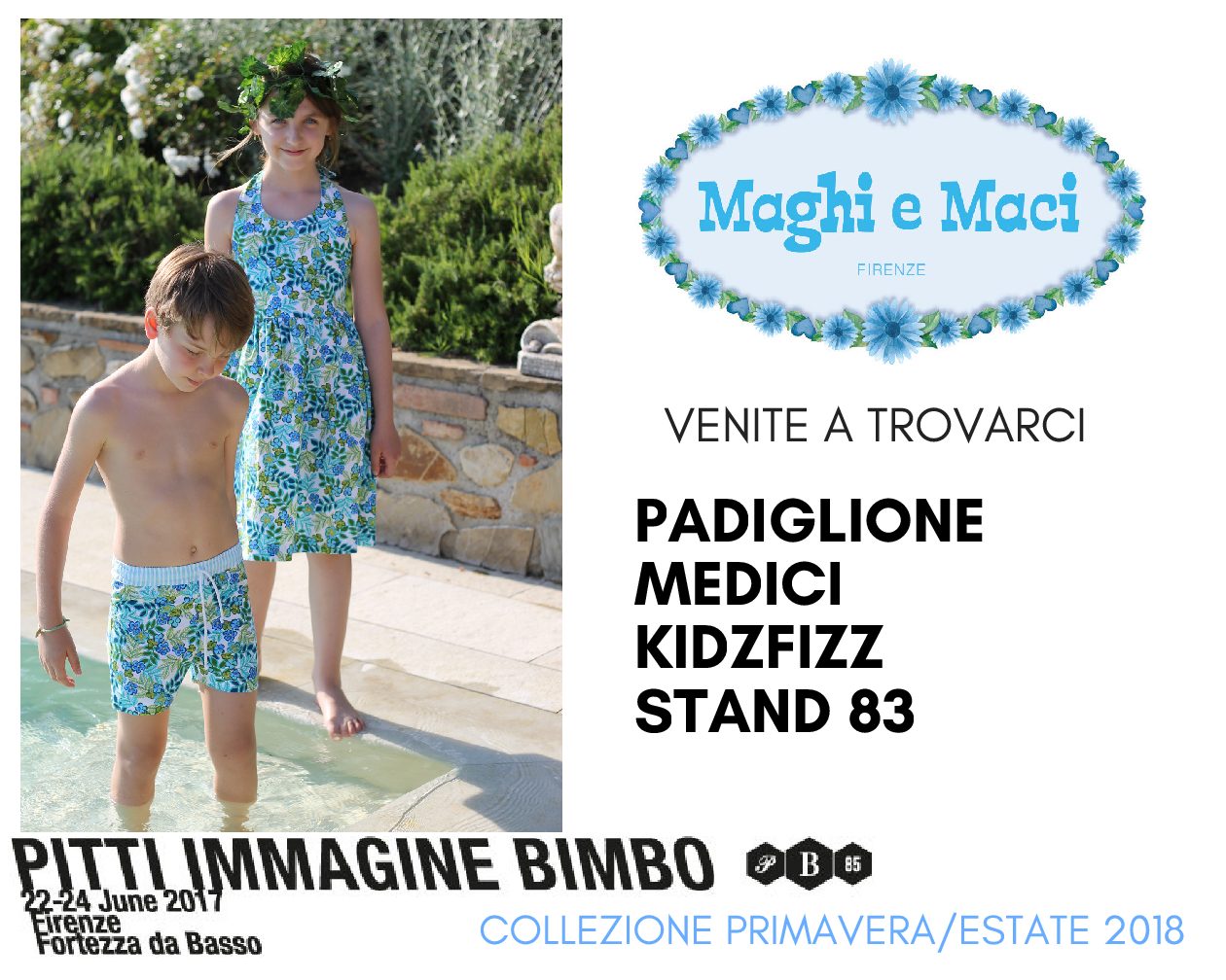 Maghi e Maci presenta la sua nuova collezione a Pitti Bimbo 2017